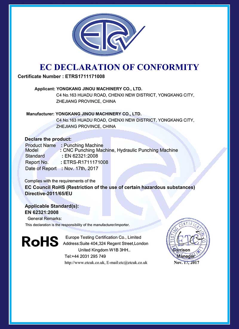 昆明RoHS Certificate